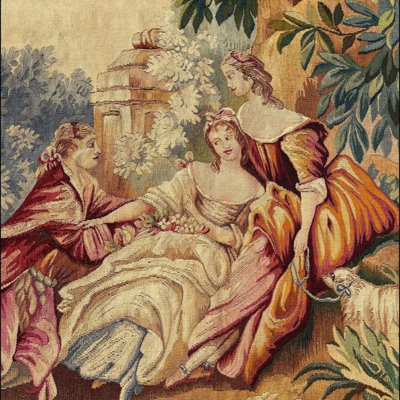 Gorgeous pictorial French tapestry - Picture 3 of 8